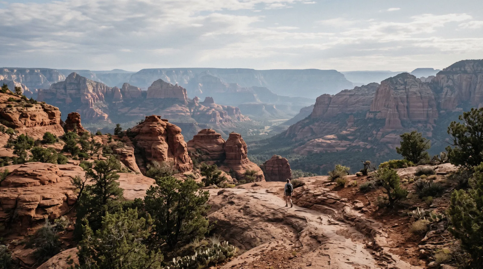 The hillside mining town of Jerome above the Verde Valley at golden hour, the day-three destination on a three-day Sedona itinerary